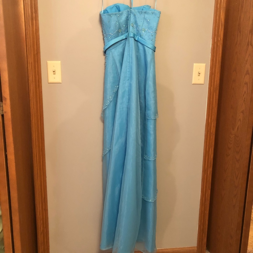Turquoise Prom Dress - Picture 2 of 2